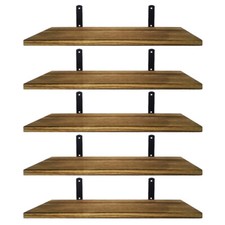 5Piece Rustic Shelves Floating