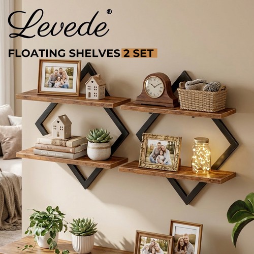 Levede rustic floating - floating, shelves