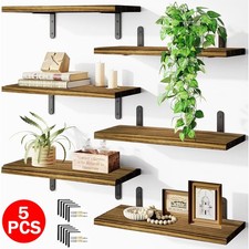5Piece Rustic Shelves Floating