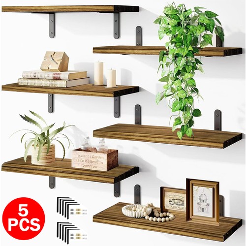 5piece rustic shelves - rustic, floating