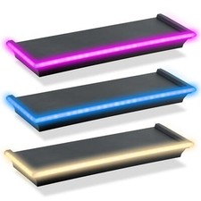 Black Floating Shelves LED