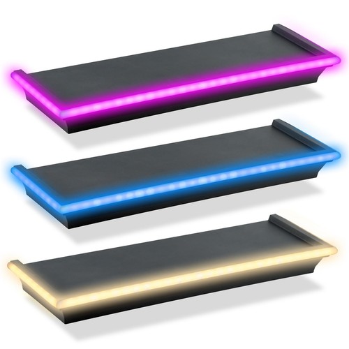 Black floating shelves led - floating,
