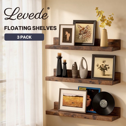 Levede rustic floating shelves - floating,