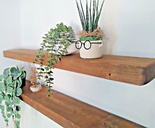 Rustic floating shelves solid