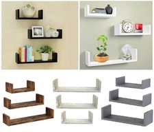 U Shaped Floating Shelve Wall